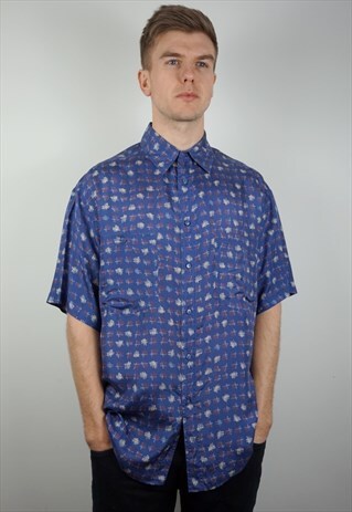 PURE SILK PATTERNED SHIRT