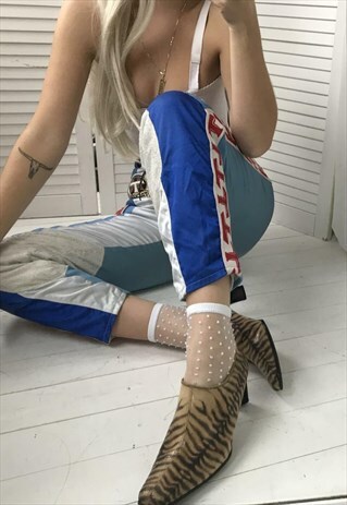 SUPER TRASHY VINTAGE 90S TIGER PRINT POINTY MID HEEL SHOES
