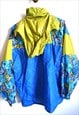 VINTAGE WINDBREAKER RAINCOAT SPORTS JACKET WITH HOOD PARKA