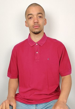 VINTAGE TOMMY HILFIGER POLO SHIRT EMBROIDERED LOGO