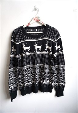 Vintage Norwegian XMAS Sweater Cardigan Jumper Norway 