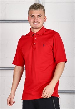 Vintage Polo Ralph Lauren Polo Shirt in Red Small