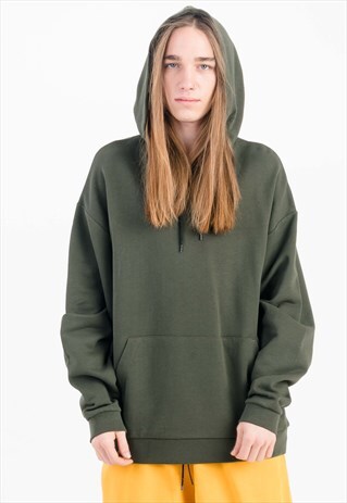 OVERSIZED HOODIE IN KHAKI WITH POUCH POCKET