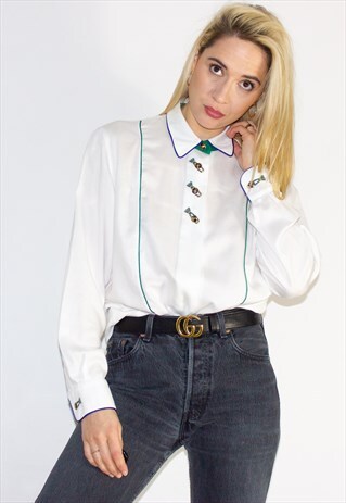 VINTAGE 90'S EMBROIDERED TEXTURED SHIRT
