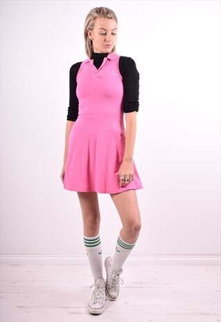 RALPH LAUREN WOMENS VINTAGE DRESS XS PINK 90'S