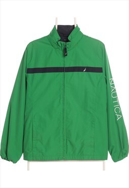 Vintage Nautica - Green Competition Windbreaker With Hood - 