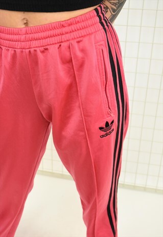 SILKY NYLON ADIDAS ORIGINALS BRIGHT PINK JOGGERS