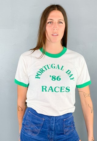 '86 RACING GREEN RINGER TEE