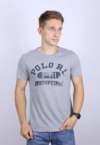 VINTAGE POLO RALPH LAUREN MENS LOGO T-SHIRT TOP