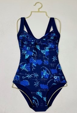 Vintage 90's Y2K Abstract Patterned Swimsuit