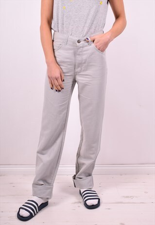 CARRERA WOMENS VINTAGE TROUSERS W30 L36 GREY 90'S