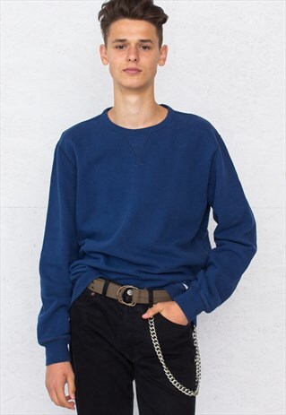 VINTAGE BLUE LEE CREW NECK PULLOVER SWEATSHIRT
