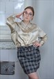 Vintage y2k checkered collage mini festival party skirts 