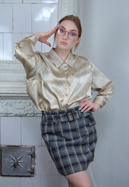 Vintage y2k checkered collage mini festival party skirts 