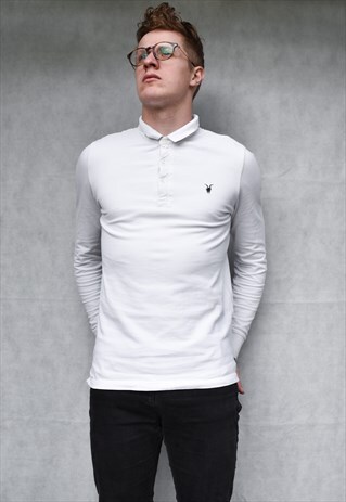 LONG SLEEVE COTTON POLO SIZE M