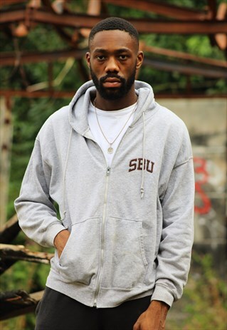 RETRO / CHAMPION / GREY HOODIE / SEE GARMENT CARE