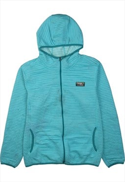 L.L.Bean 90's Striped Full Zip Up Hoodie XLarge Blue