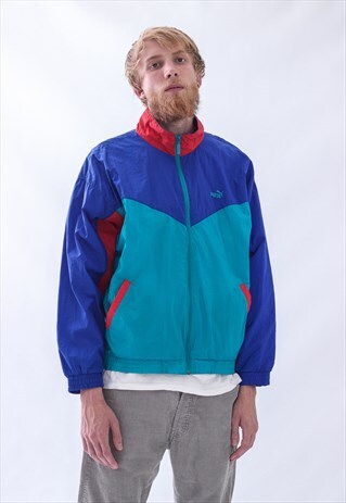 VINTAGE MENS PUMA TRACK SUIT WINDBREAKER JACKET