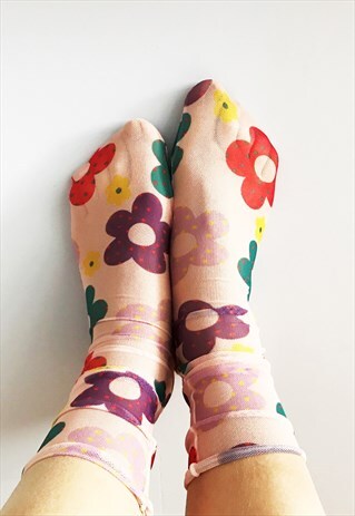 FLOWER SHEER SOCKS