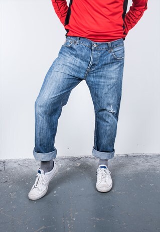 VINTAGE BLUE LEVI'S 501 RIPPED JEANS