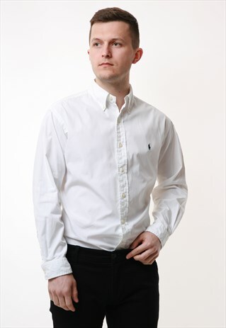 90S RALPH LAUREN COTTON WHITE SHIRT 17268