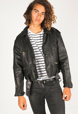 VINTAGE 80S PERFECTO LEATHER JACKET / R02835