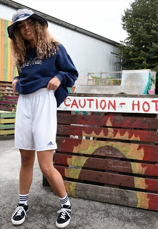 VINTAGE 90S SPORTSWEAR WHITE ADIDAS BASKETBALL SHORTS