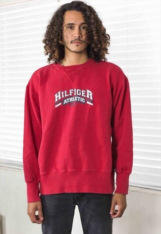 VINTAGE TOMMY HILFIGER SWEATSHIRT JUMPER LOGO 90S M 19.7