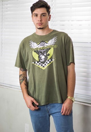 VINTAGE HARLEY DAVIDSON T-SHIRT LOGO 90S XL 8.4