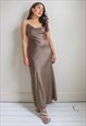 VINTAGE 90S BACKLESS DRESS IN BRONZE