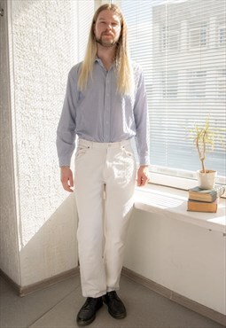 Vintage 80's White Straight Jeans