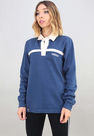 VINTAGE OVERSIZED ADIDAS RUGBY SHIRT TOP