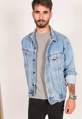 VINTAGE 80S LEE PATCHED DENIM JACKET / R225