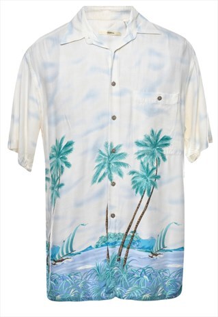 VINTAGE CAMPIA TROPICAL CLASSIC BEACH PRINT HAWAIIAN SHIRT -