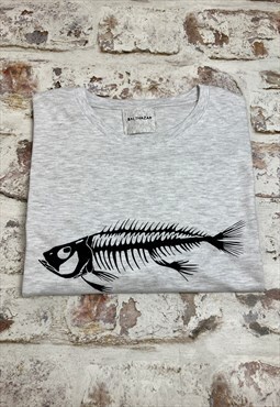 Fish Skeleton t-shirt - Grey unisex