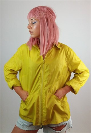 VINTAGE Y2K PAPER-THIN WINDBREAKER ZIP JACKET