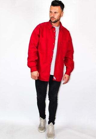VINTAGE LEVI'S RED DENIM SHIRT