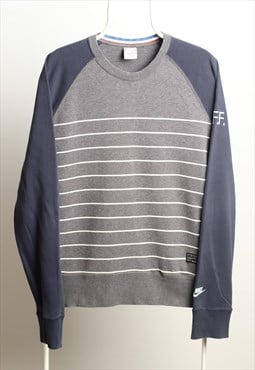 Vintage Nike F.F.F. Crewneck Sweatshirt Grey Navy M