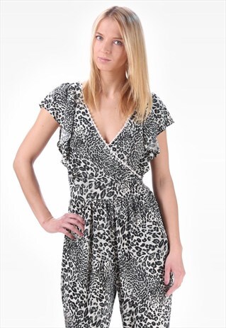 VINTAGE JUMPSUIT TAPERED LEOPARD VINTAGE