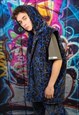LEOPARD FLEECE GILET HANDMADE SLEEVELESS HOODED VEST JACKET