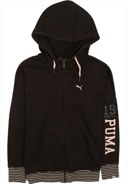 Puma 90's Full Zip Up Hoodie Large Black