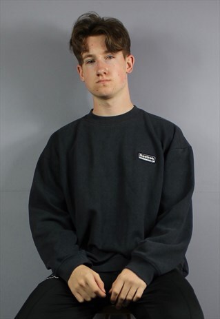 VINTAGE REEBOK ATHLETIC DEPT SWEATSHIRT IN NAVY BLUE WITH RU