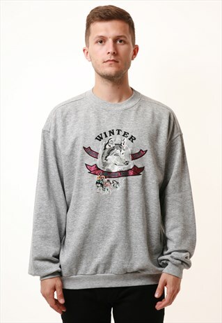 90S VINTAGE OLDSCHOOL WINTER WOLFS COTTON SWEATSHIRT 16104
