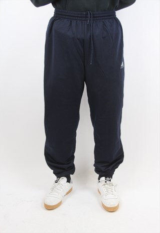 VINTAGE ADIDAS 90'S NAVY TRACKSUIT BOTTOMS
