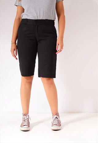 VINTAGE DICKIES CUT-OFF WORKWEAR SHORTS BLACK