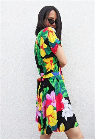 VINTAGE FLORAL PATTERNED PLAYSUIT