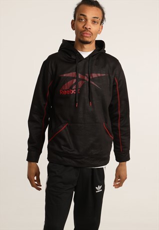 VINTAGE REEBOK PRINTED LOGO HOODIE