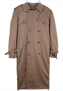 London Fog 90's Long Trench Coat Large Brown