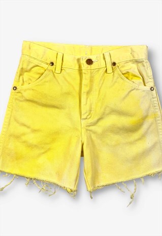 Vintage Wrangler Cut Off Denim Shorts Yellow W26 BV19157