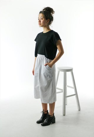 PLEATED WHITE SKIRT / CIRCLE SUMMER SKIRT